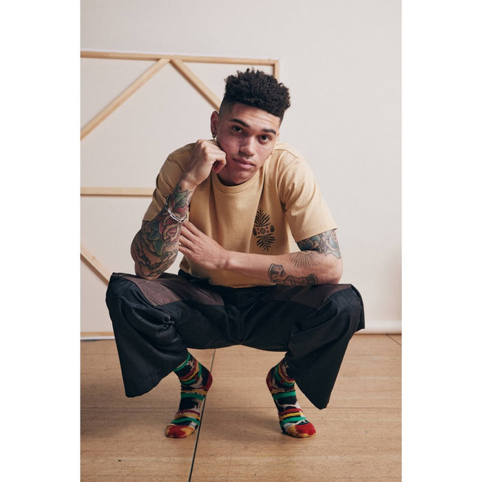 STANCE x WADE Men's Striped Jashta Crew Socks - Orange/Green L