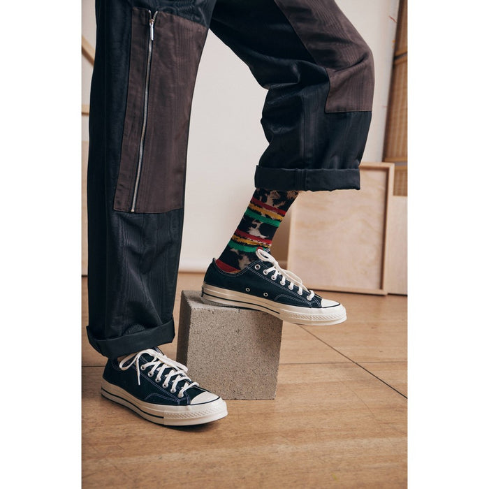 STANCE x WADE Men's Striped Jashta Crew Socks - Orange/Green L