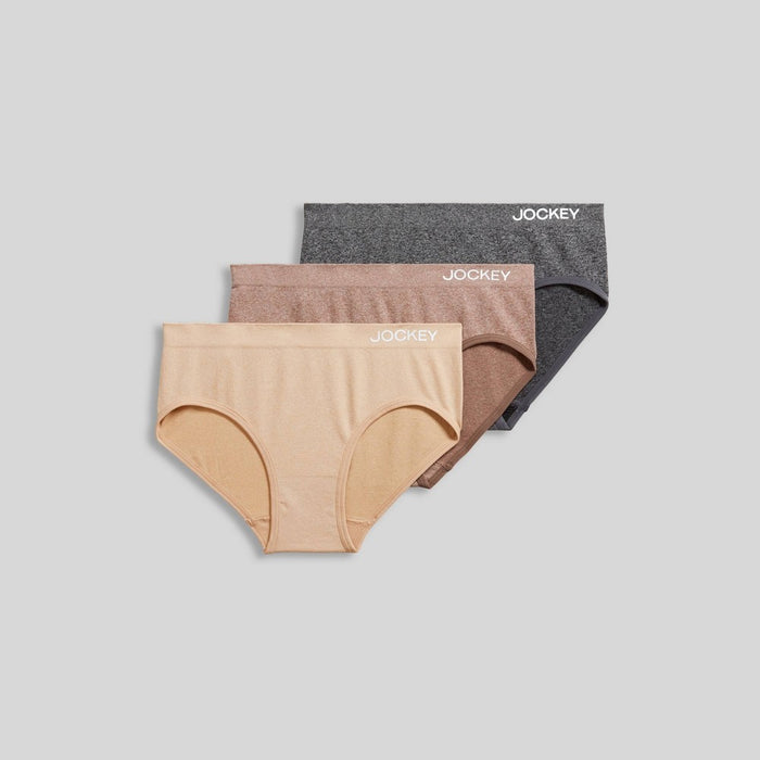 Jockey Generation Girls' 3pk Seamfree Hipster - Light Beige XL