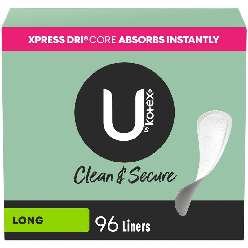 U by Kotex Clean & Secure Fragrance Free Panty Liners - Light Absorbency - 96ct