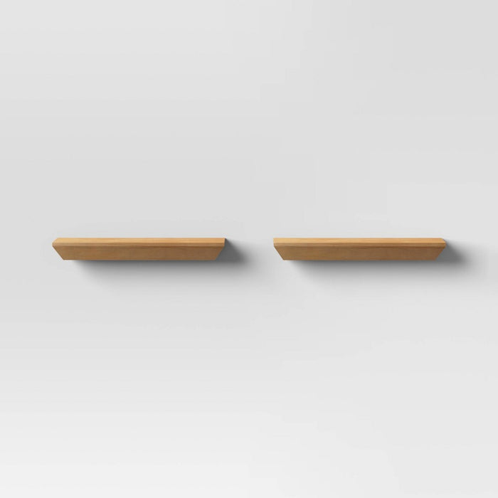 2pc Wedge Shelf Set Natural - Threshold