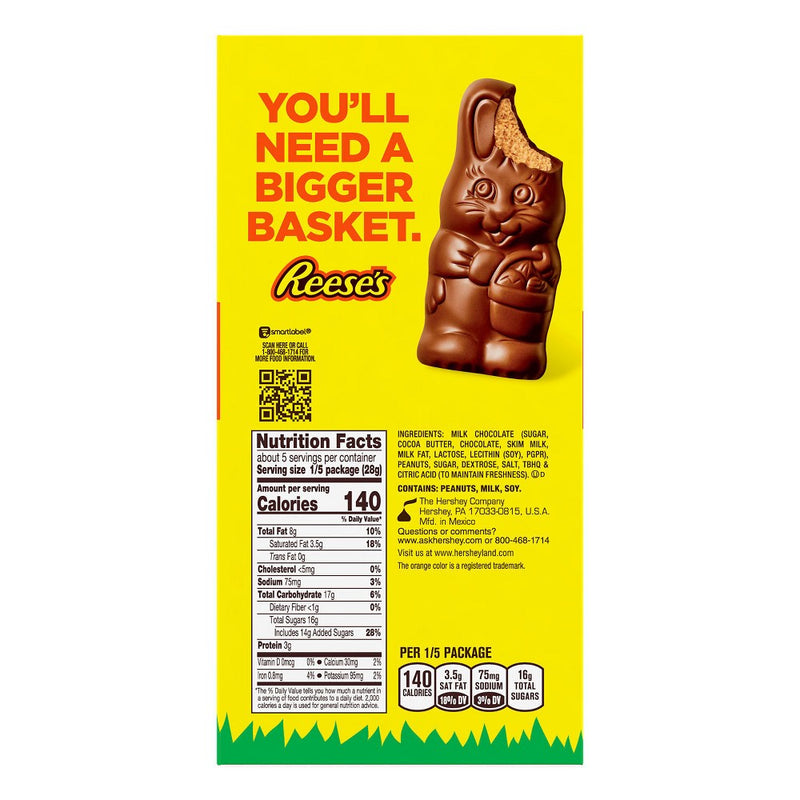 Reese's Milk Chocolate Reester Peanut Butter Bunny Easter Candy - 5oz