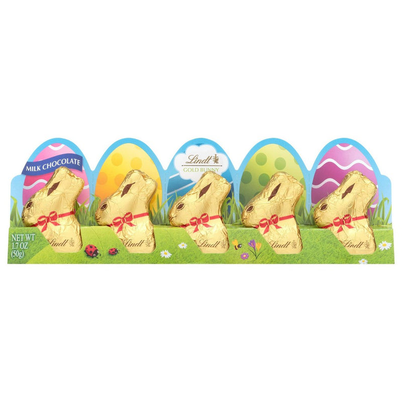 Lindt Easter Mini Milk Chocolate Gold Bunny - 1.7oz/5ct