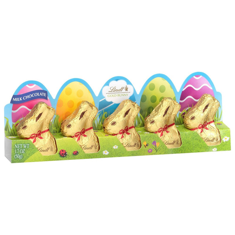 Lindt Easter Mini Milk Chocolate Gold Bunny - 1.7oz/5ct