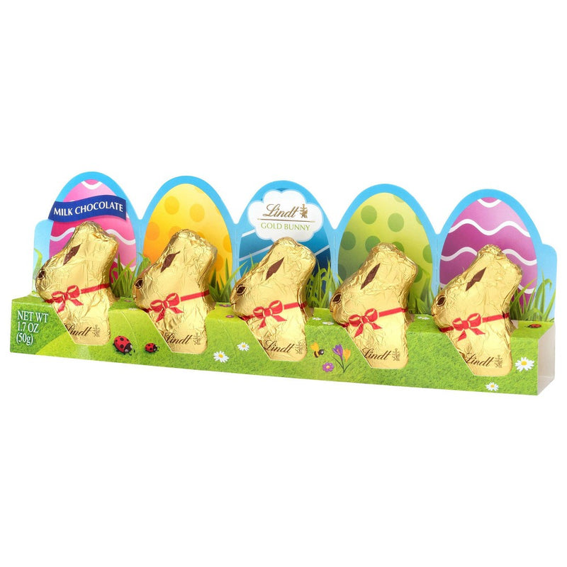 Lindt Easter Mini Milk Chocolate Gold Bunny - 1.7oz/5ct
