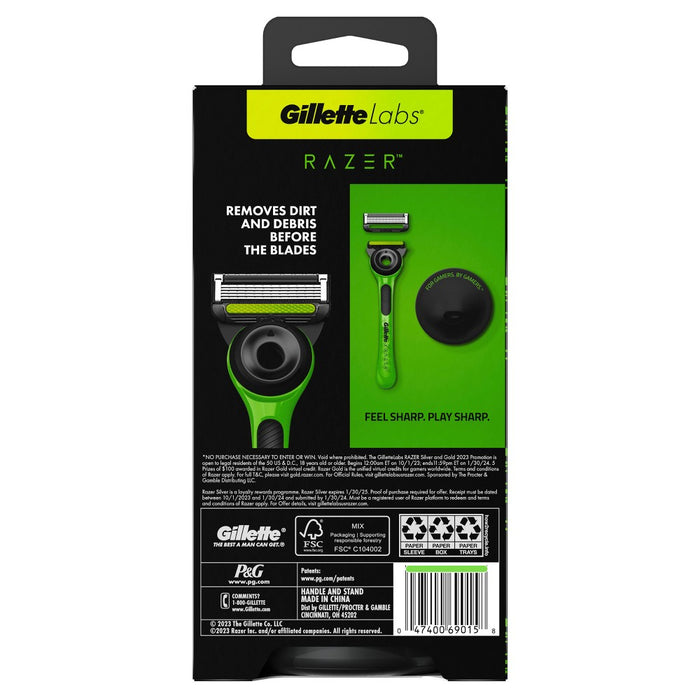 RAZER + Gillette Labs Exfoliating Bar Razor + 1 Razor Blade Refill