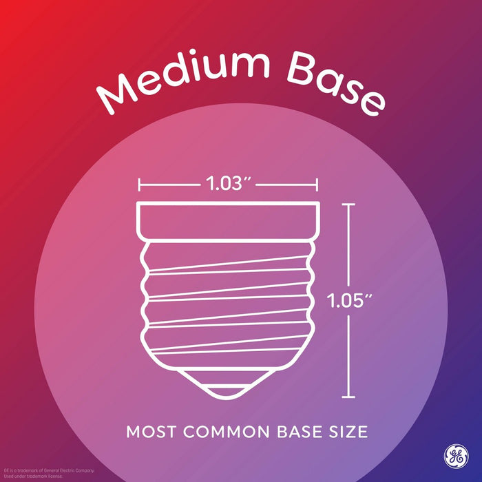 GE 5W 60W Equivalent LED Light Bulb Amber Glass Warm Candle Light Medium Base