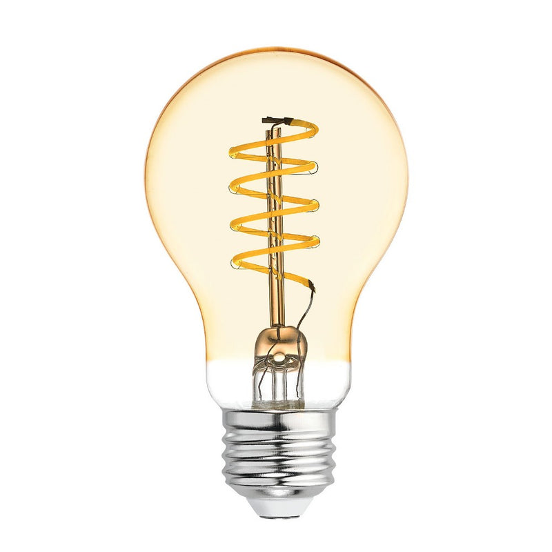 GE 5W 60W Equivalent LED Light Bulb Amber Glass Warm Candle Light Medium Base