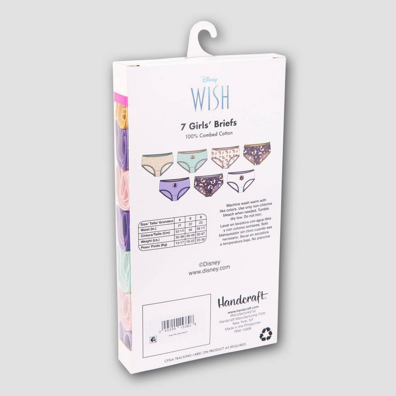 Girls' Disney Wish 7pk Briefs - 4