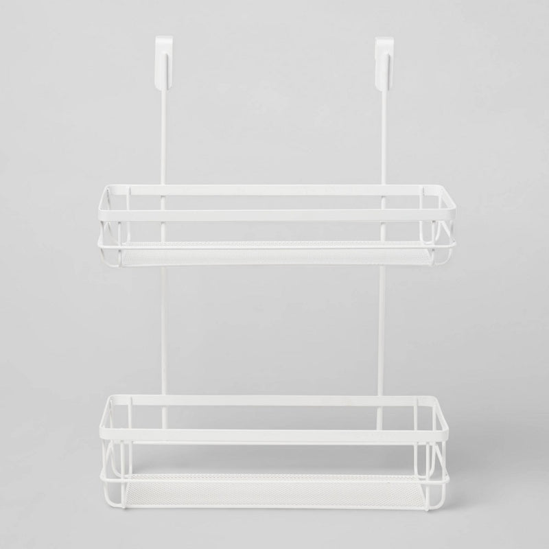 Over the Cabinet Tiered Storage Matte White - Brightroom
