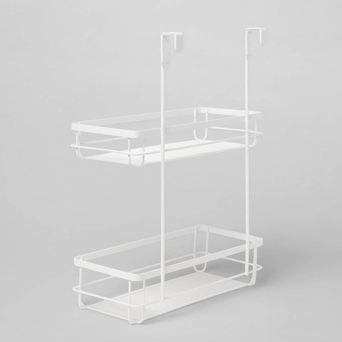 Over the Cabinet Tiered Storage Matte White - Brightroom