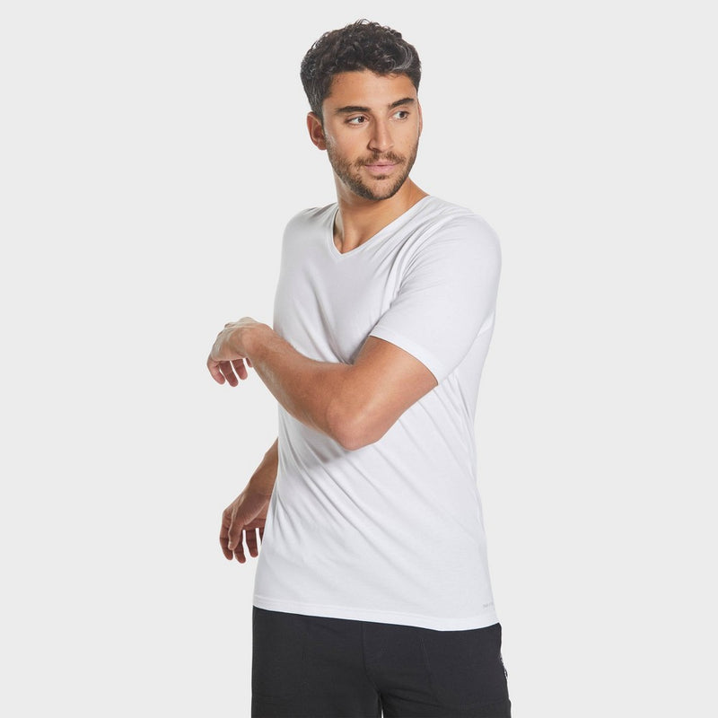 Pair of Thieves Men's 2pk V-Neck Undershirt - White L