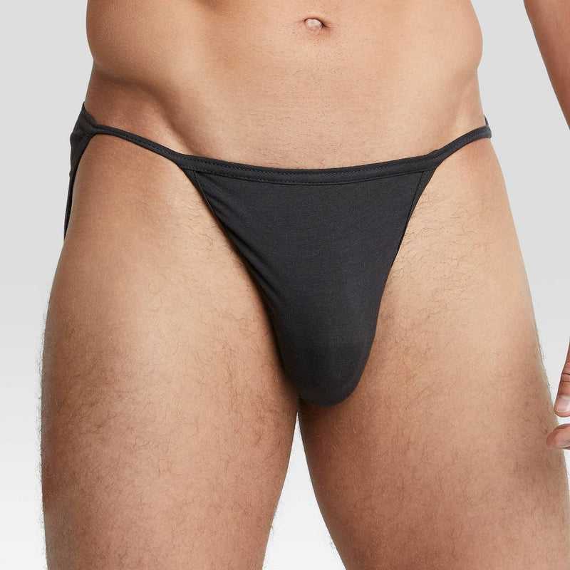 Hanes Premium Men's String Bikini Underwear 6pk - Black/Blue/Red M