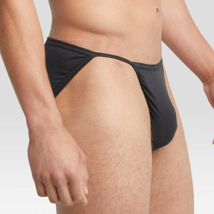 Hanes Premium Men's String Bikini Underwear 6pk - Black/Blue/Red M