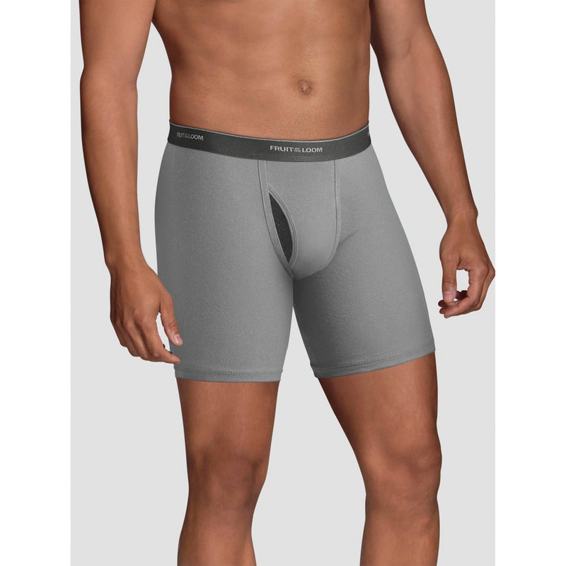 Fruit of the Loom Men's Cool Zone Boxer Briefs 5pk - Black/Blue/Orange L
