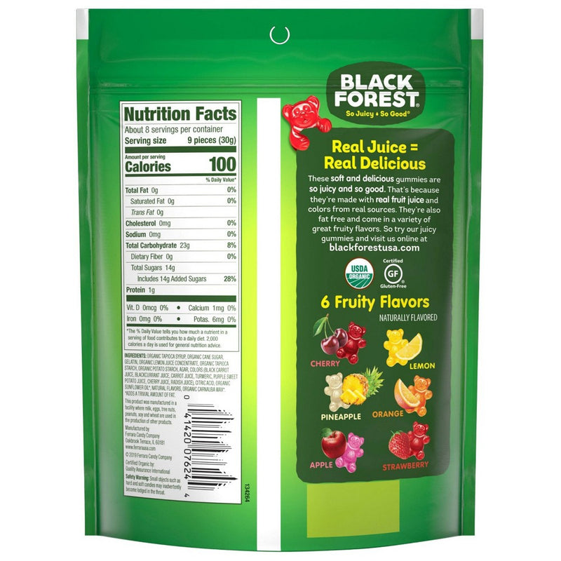 Black Forest Organic Gummy Bears Candy - 8oz