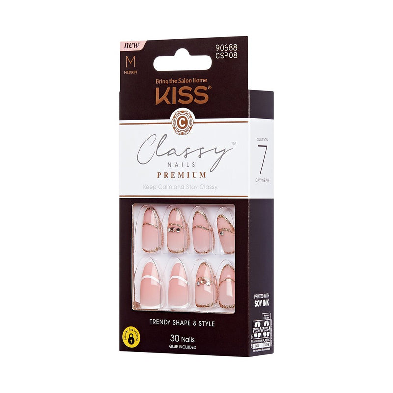 KISS Products Classy Fake Nails - Over the Moon - 33ct