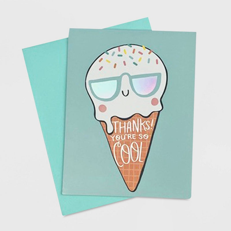 Paper Riot Co. 10ct 'Thanks! You're so Cool' Ice Cream Boxed Card Set