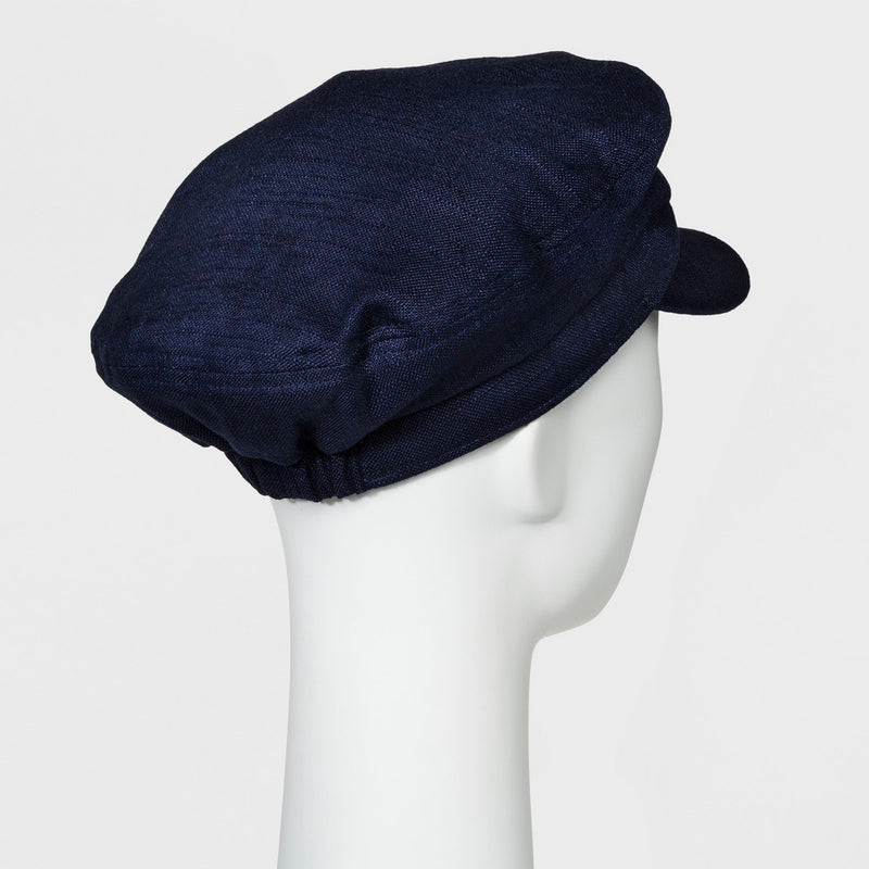 Women's Linen Blend Flat Cap - Mossimo Supply Co. Navy