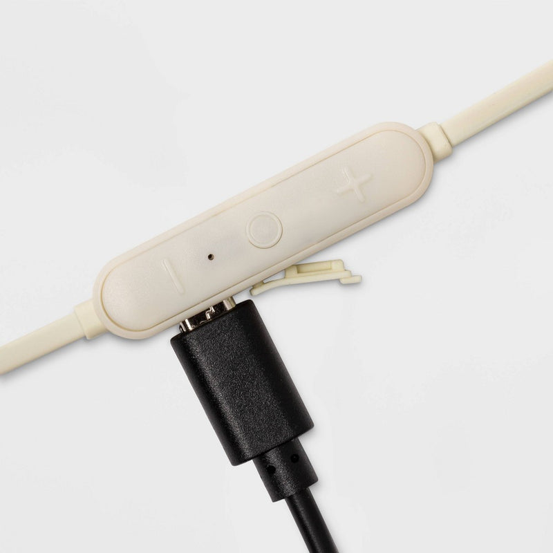 Wireless Bluetooth Flat Earbuds - heyday White Ivory