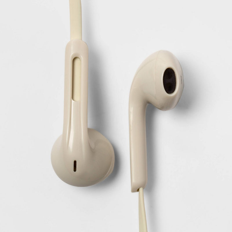 Wireless Bluetooth Flat Earbuds - heyday White Ivory