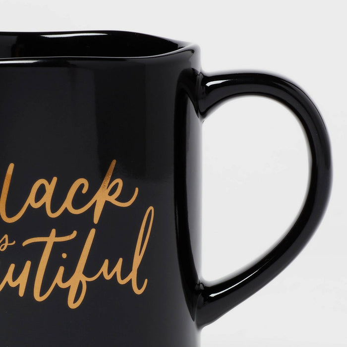16oz Stoneware Black is Beautiful Mug - Threshold