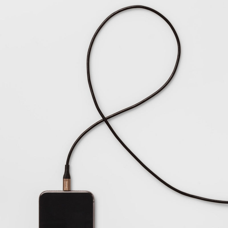 6' Lightning to USB-A Round Cable - heyday Black/Gold