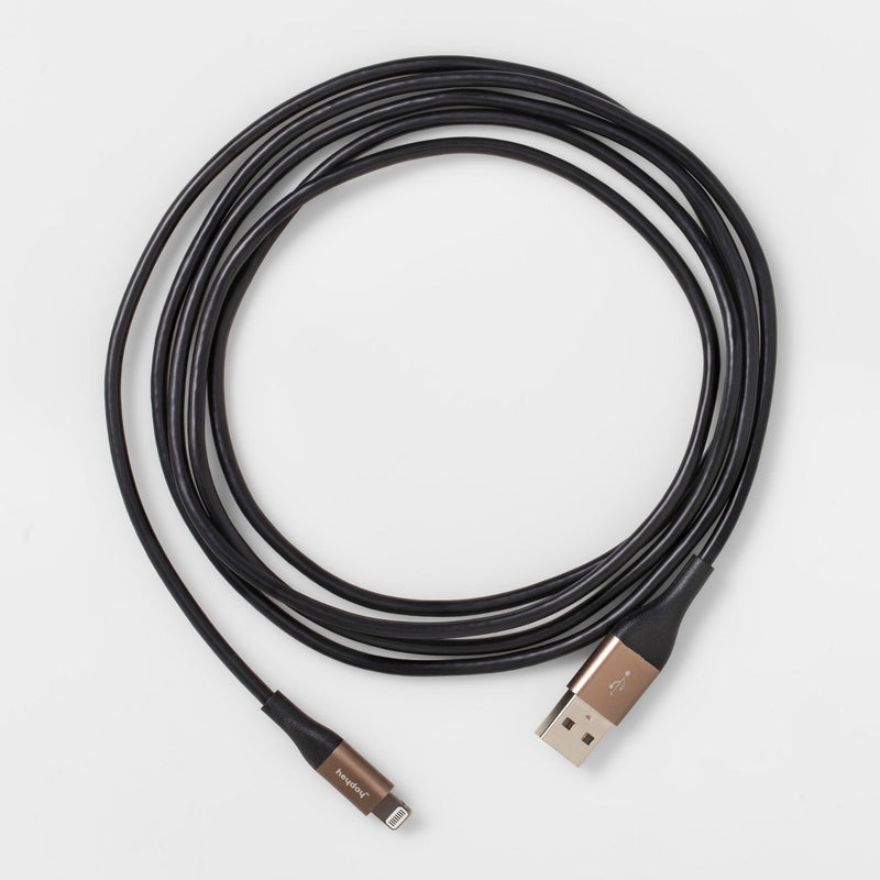 6' Lightning to USB-A Round Cable - heyday Black/Gold