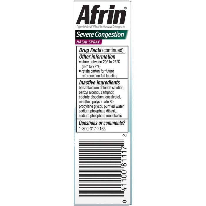 Afrin Severe Congestion Spray - 0.5 fl oz