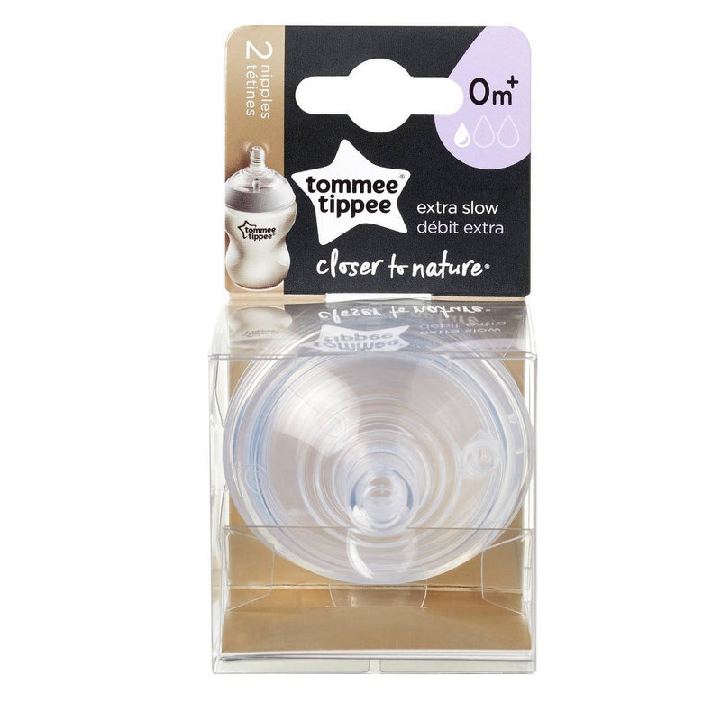 Tommee Tippee Closer To Nature Baby Bottle Nipples - 2pk