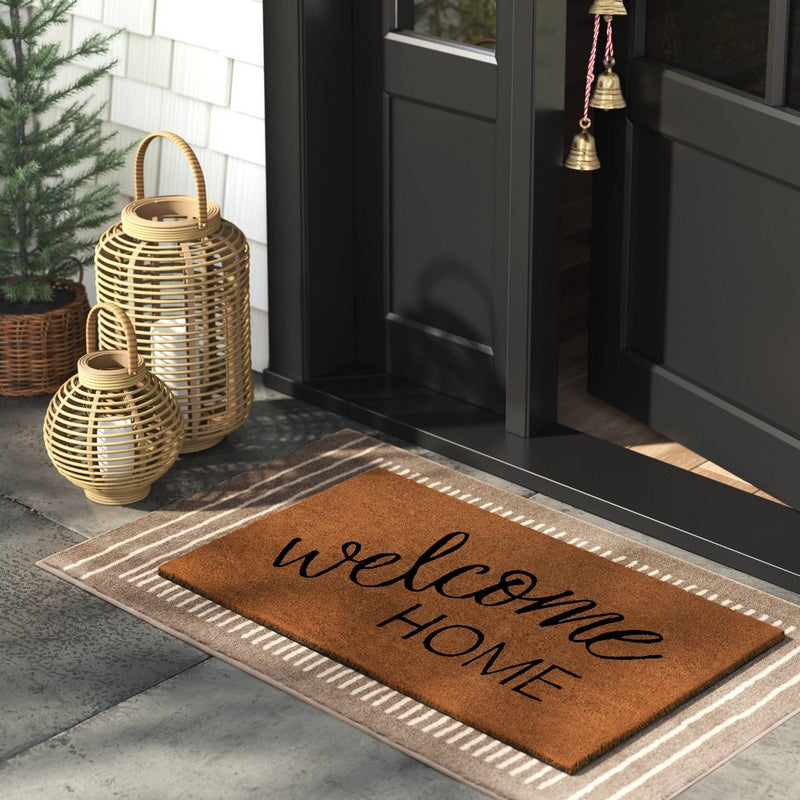 1'6"x2'6" 'Welcome Home' Coir Doormat Black - Threshold (LOCAL PICKUP ONLY)