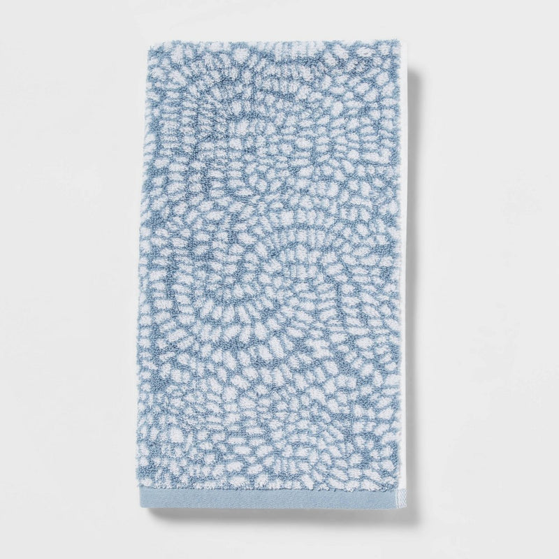 Performance Plus Hand Towel Light Blue Geo - Threshold