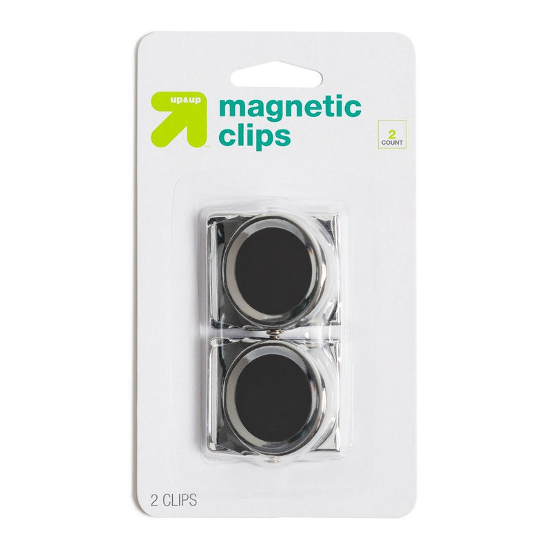 2ct Magnetic Clips Silver - up & up