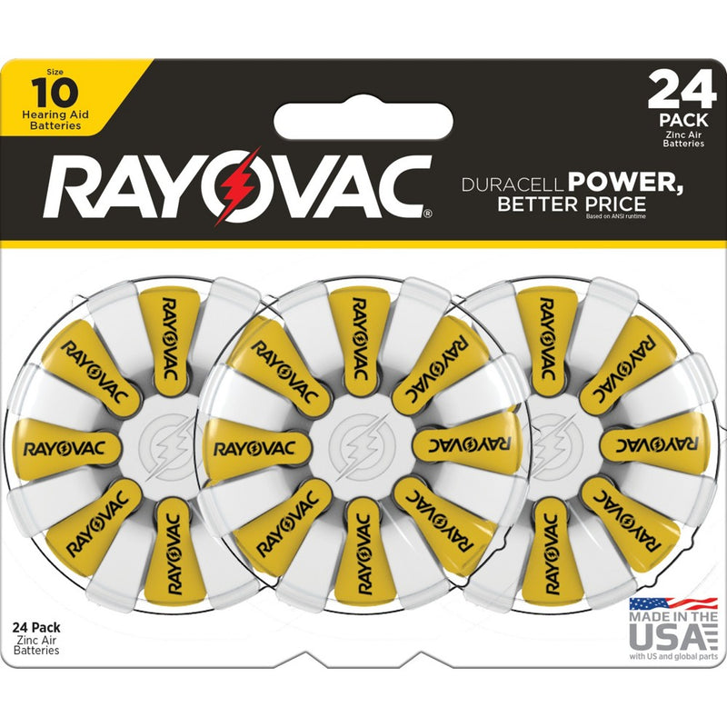 Rayovac Size 10 Hearing Aid Battery - 24pk