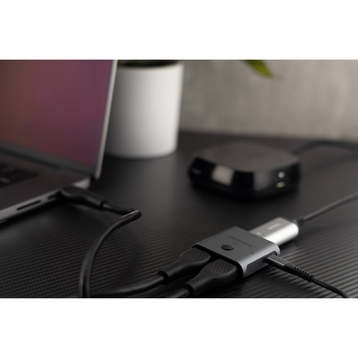 Philips 8K HDMI 2-Port Switch - Silver
