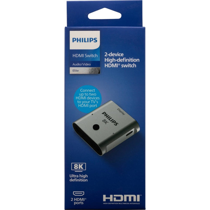 Philips 8K HDMI 2-Port Switch - Silver