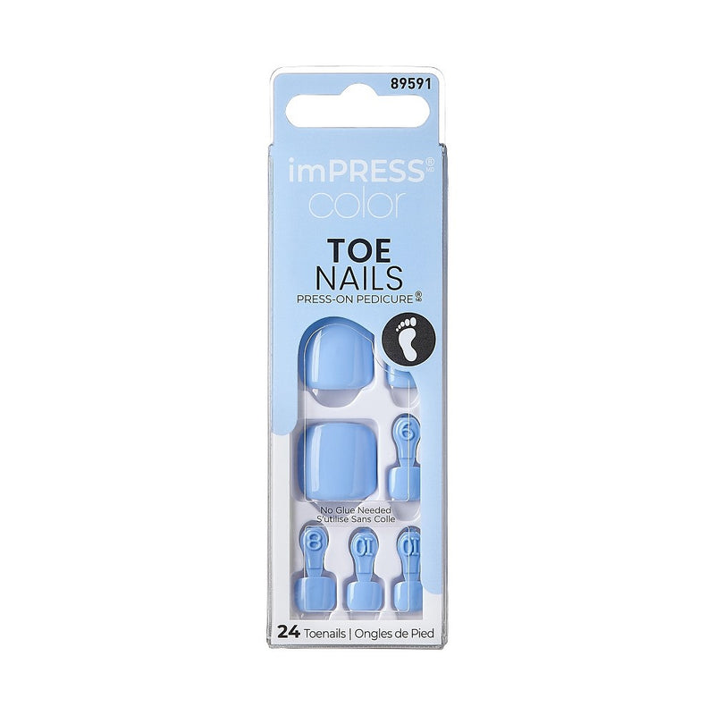 imPRESS Press-On Manicure Square Fake Toenails - Millennium - 27ct