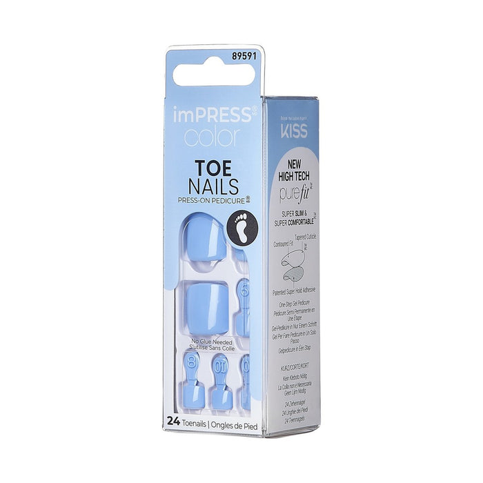 imPRESS Press-On Manicure Square Fake Toenails - Millennium - 27ct