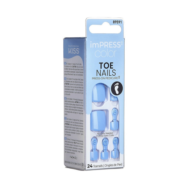 imPRESS Press-On Manicure Square Fake Toenails - Millennium - 27ct