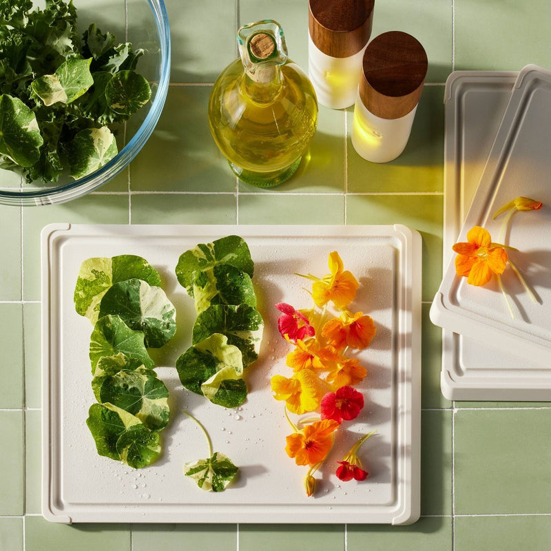 3pc Nonslip Recycled Poly Cutting Board Set Vintage Cream - Figmint