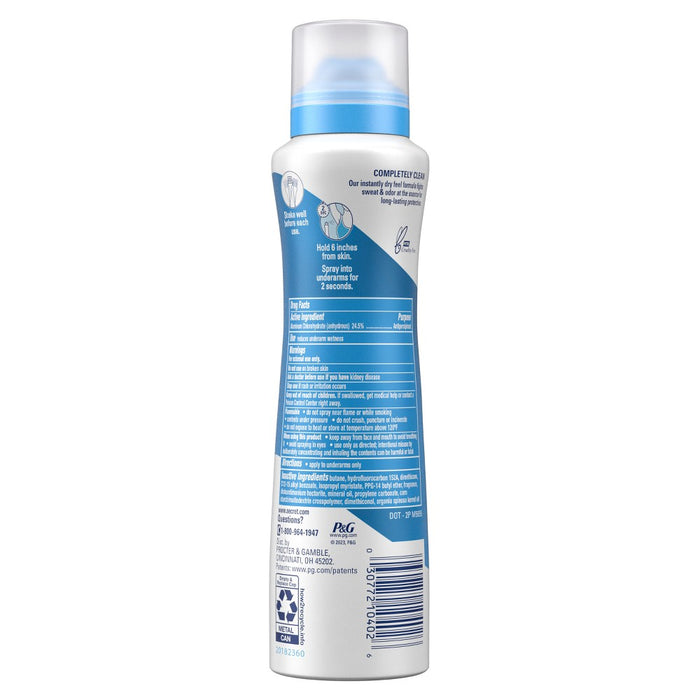 Secret Outlast Dry Spray Antiperspirant Deodorant for Women - Completely Clean - 4.1oz