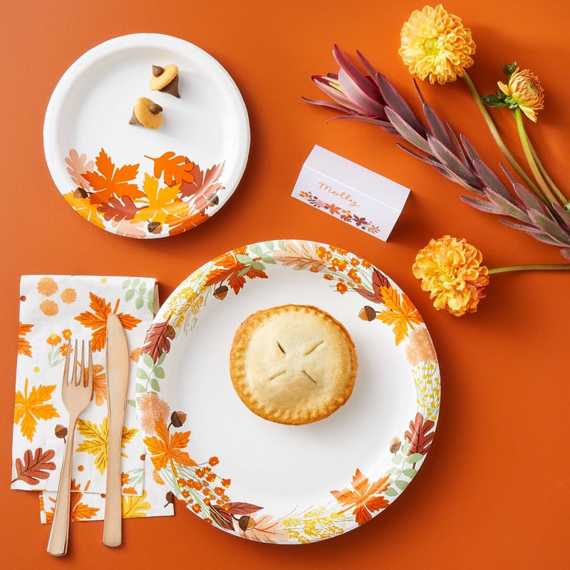 20ct Thanksgiving Plaid Snack Plate - Spritz