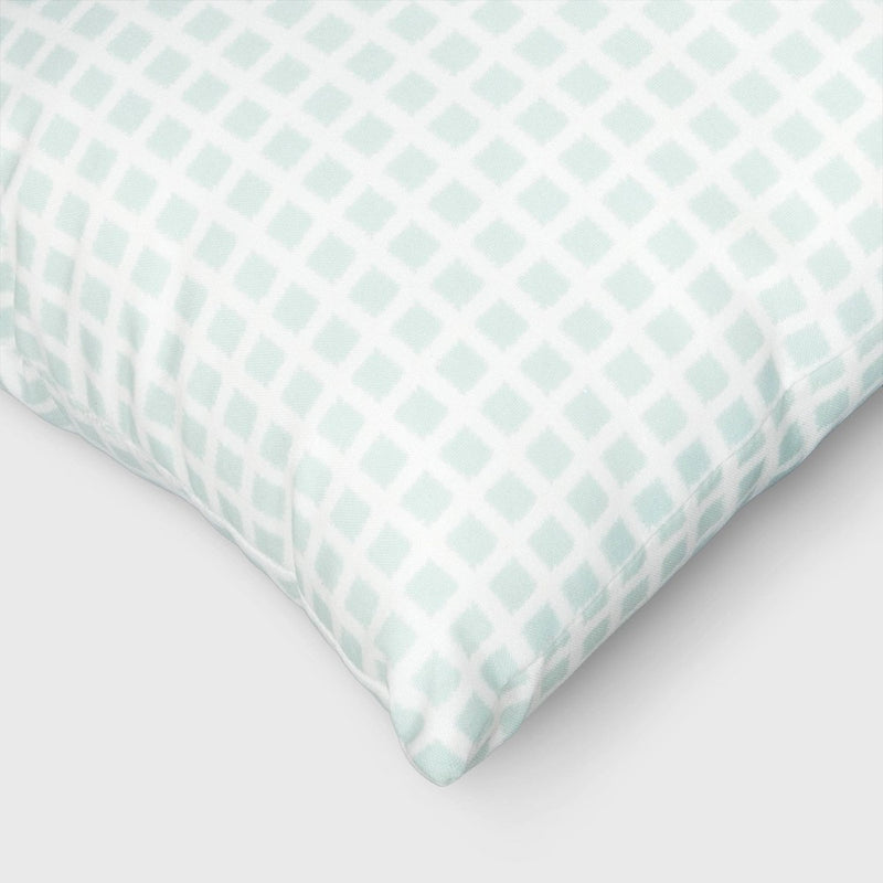 10"x17" Micro Grid Rectangular Outdoor Lumbar Pillow Mint Green - Room Essentials