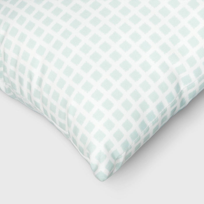 10"x17" Micro Grid Rectangular Outdoor Lumbar Pillow Mint Green - Room Essentials