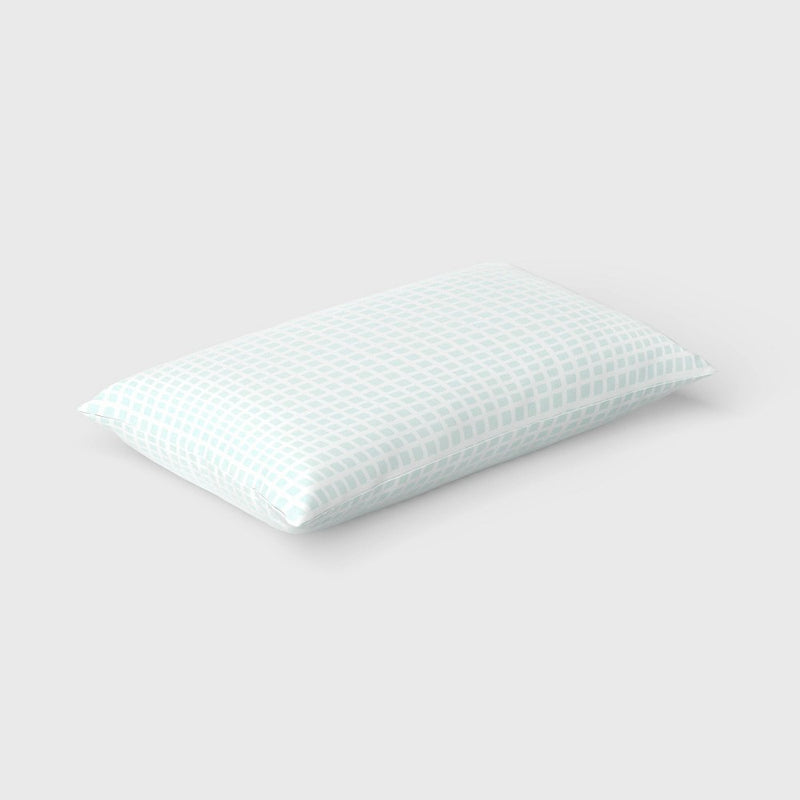 10"x17" Micro Grid Rectangular Outdoor Lumbar Pillow Mint Green - Room Essentials