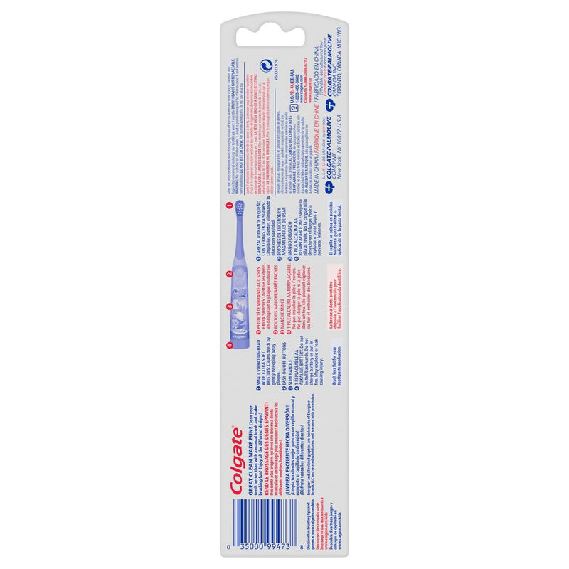 Colgate Kids' Battery Toothbrush, For Ages 3+ - Dinosaur