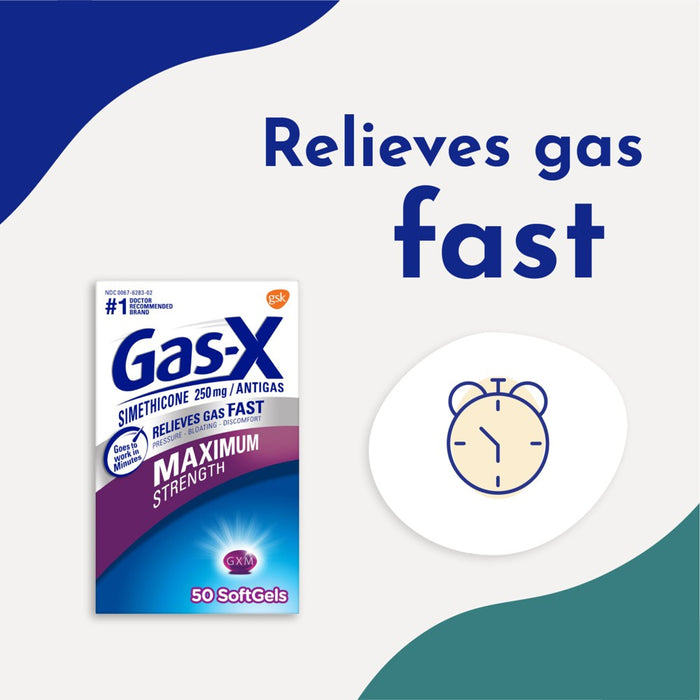 Gas-X Maximum Strength Softgel for Gas Relief - 50ct
