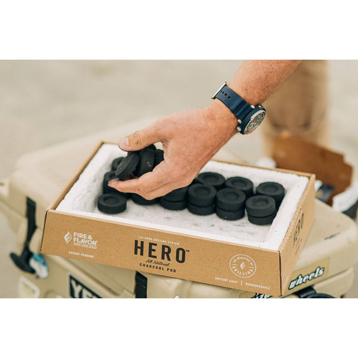 Fire & Flavor Hero 8pk Charcoal Refill
