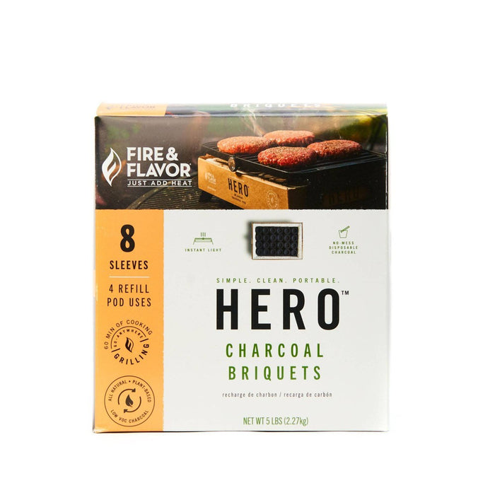 Fire & Flavor Hero 8pk Charcoal Refill