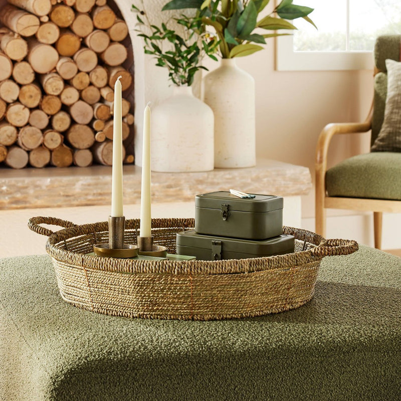 Medium Single Taper Metal Candle Holder Brass Finish - Hearth & Hand with Magnolia